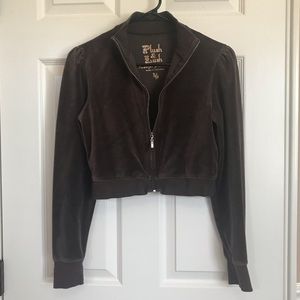 Cropped Velour Zip Up- P&L by Victoria’s Secret